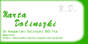 marta dolinszki business card